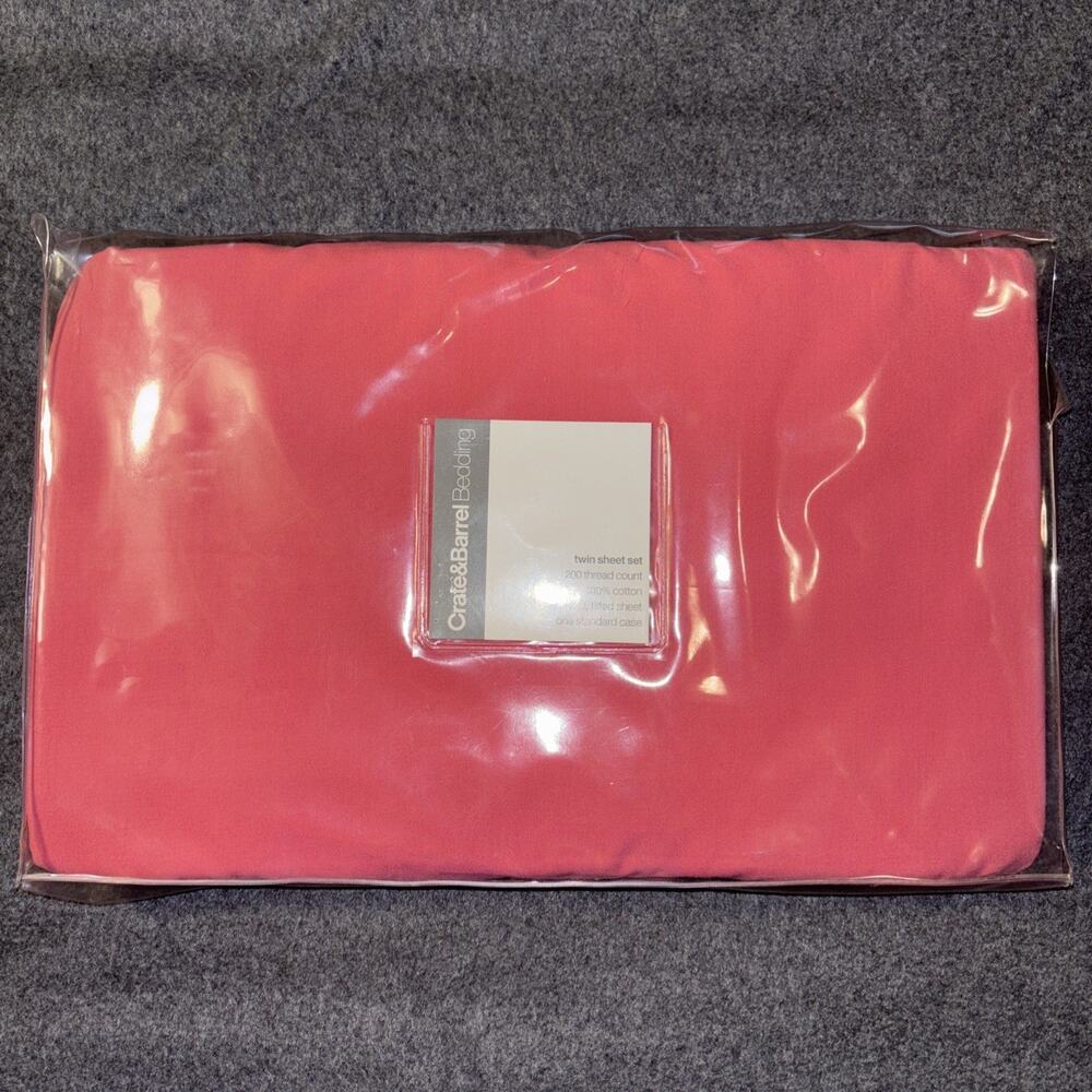 CRATE & BARREL Pink Twin Set BRAND NEW in PACKAGE!